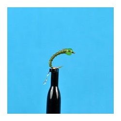 Glass Bead Zebra Midge Olive