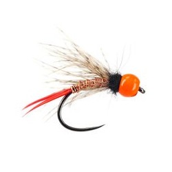 Hot Orange Head Wire Nymph