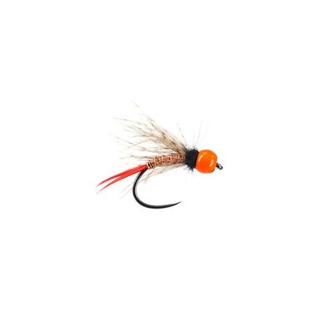 Hot Orange Head Wire Nymph