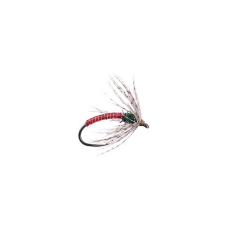 Red Metallic Soft Hackles Spider Bl