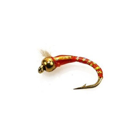 D Glass Epoxy Bead Head Nymph Orange