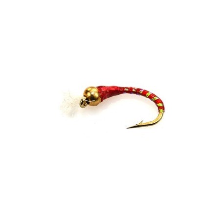 D Glass Epoxy Bead Head Nymph Red