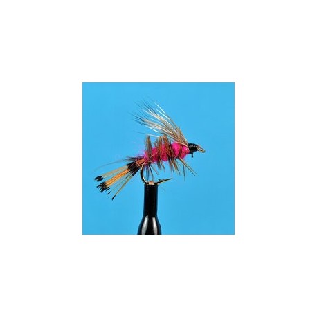 Palmered Caddis Pink
