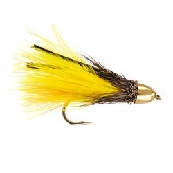 Yellow Muddler Marabou Conehead