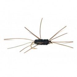 Black Rubber Leg Stone (Tungsten Bead Head)