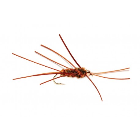 Brown Rubber Leg Stone (Tungsten Bead Head)