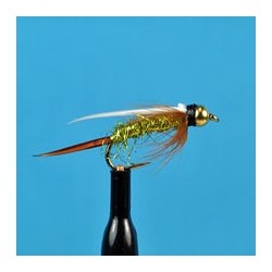 Bead Head Prince Nymph Green Krystal Flash