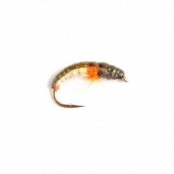 Sparkle Orange Czech Mate Tungsten Bead