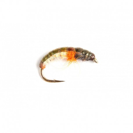 Sparkle Orange Czech Mate Tungsten Bead