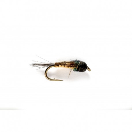 Woven Nymph Brown Peach (Tungsten Bead Head)
